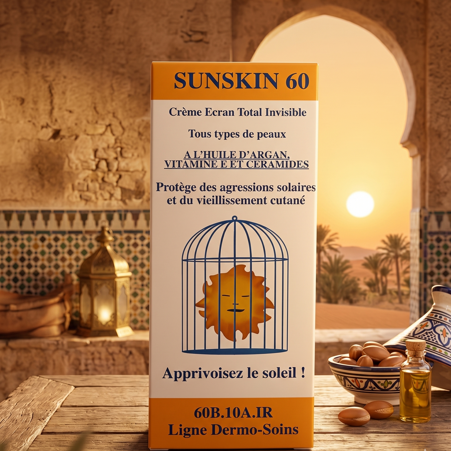 Sunskin 60 : Votre écran total invisible à l'huile d'argan
