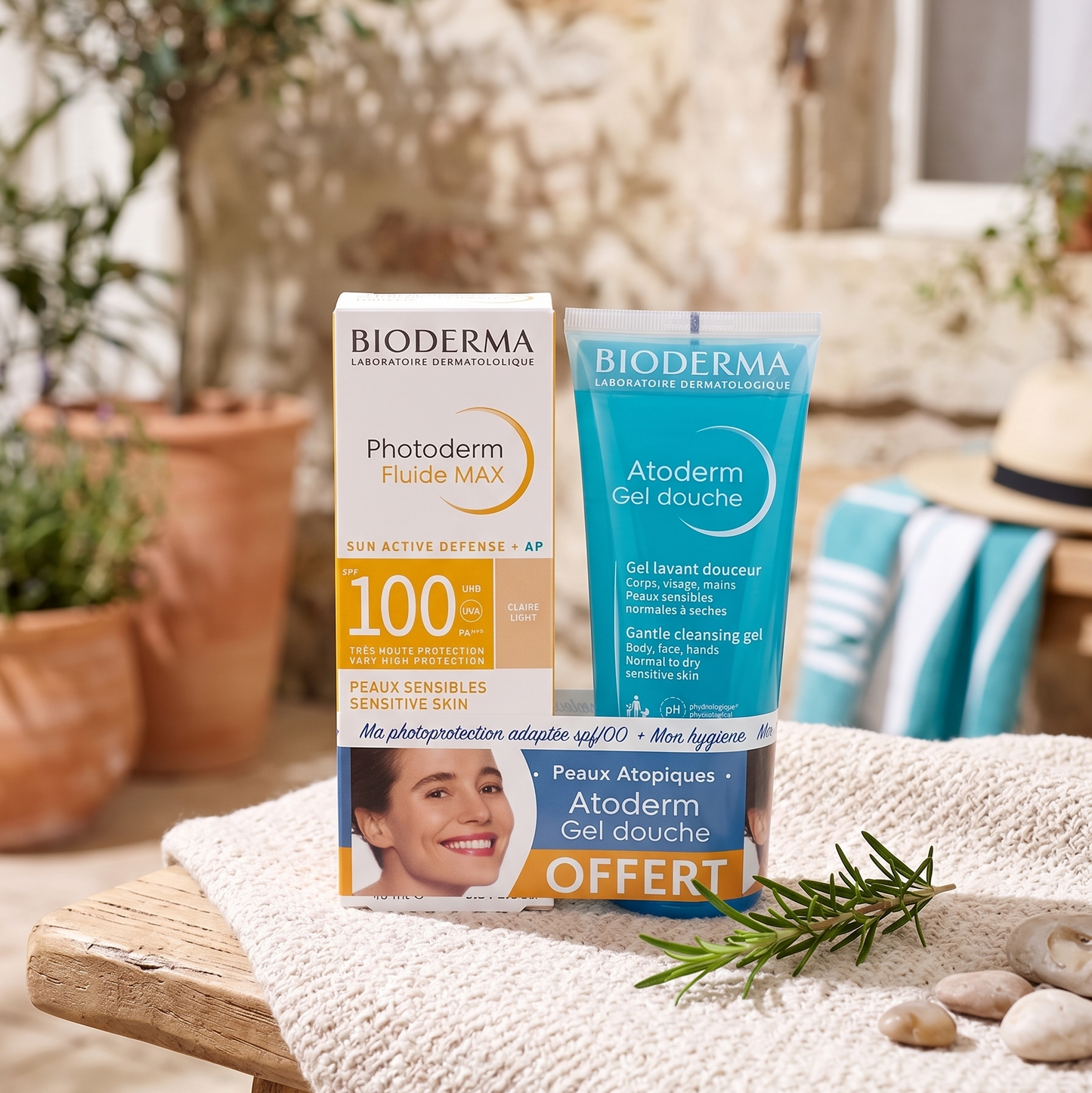 Pack Été Ultime : Haute protection visage avec gel douche offert