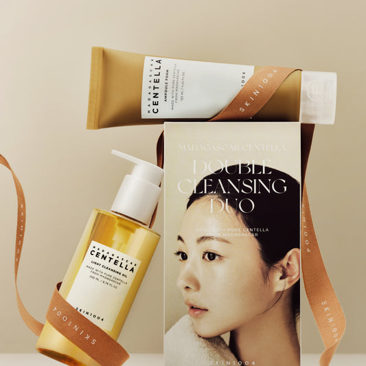 COFFRET DOUBLE NETTOYAGE SKIN1004 MADAGASCAR CENTELLA (HUILE 200ML + MOUSSE AMPOULE 125ML)